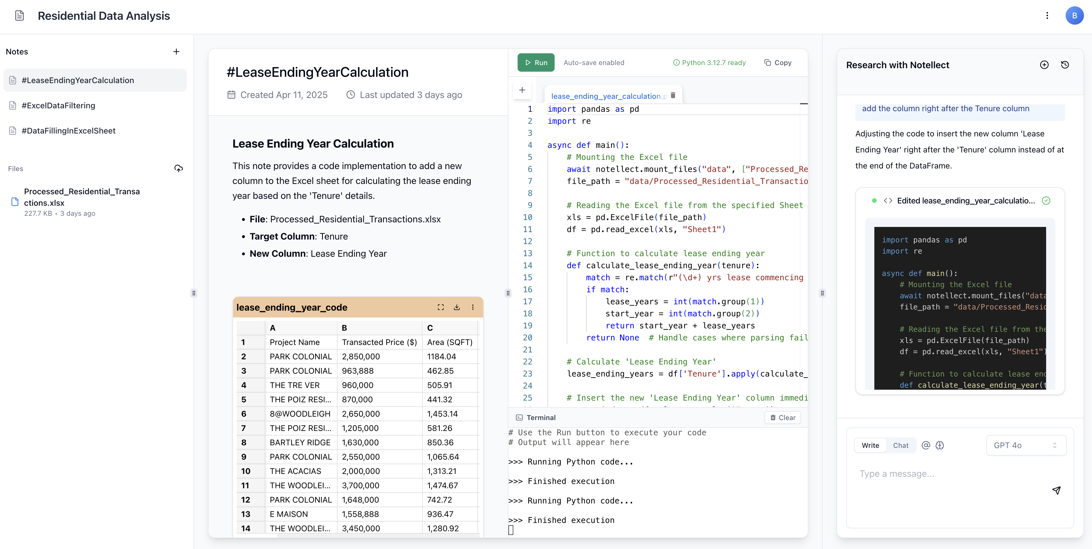 Notellect Research Interface